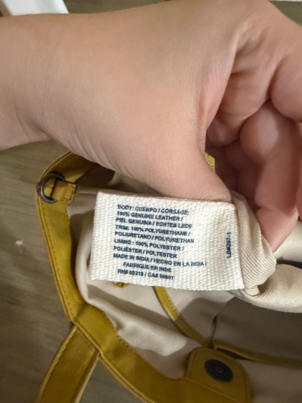 Lucky Brand Yellow Leather Tote Bag - Picture 12 of 12